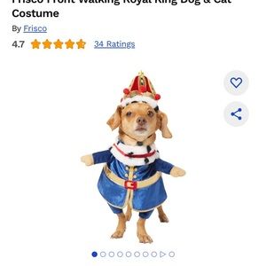Royal king pet costume size large and xl.  NWT